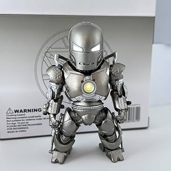 SALE‼️トニースターク４枚セット‼️ Zdおもちゃアイアンマンアクションフィギュア、ベース、4インチ